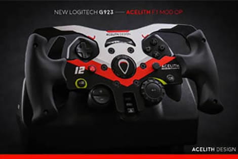 Mod for Logitech G29 / G923, open wheel (F1) style, 28cm.
